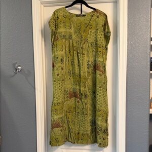 Gudrun Sjöden Olive Green Printed Midi Dress